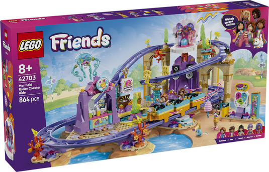 Lego friends zeemeerminnenachtbaan pretpark speelgoed voor kinderen met poppetjes 42703