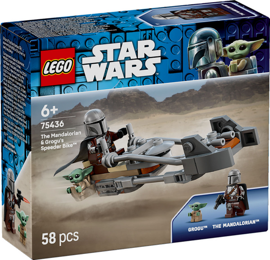 Lego star wars 75436 mandalorian en grogu's speederbike