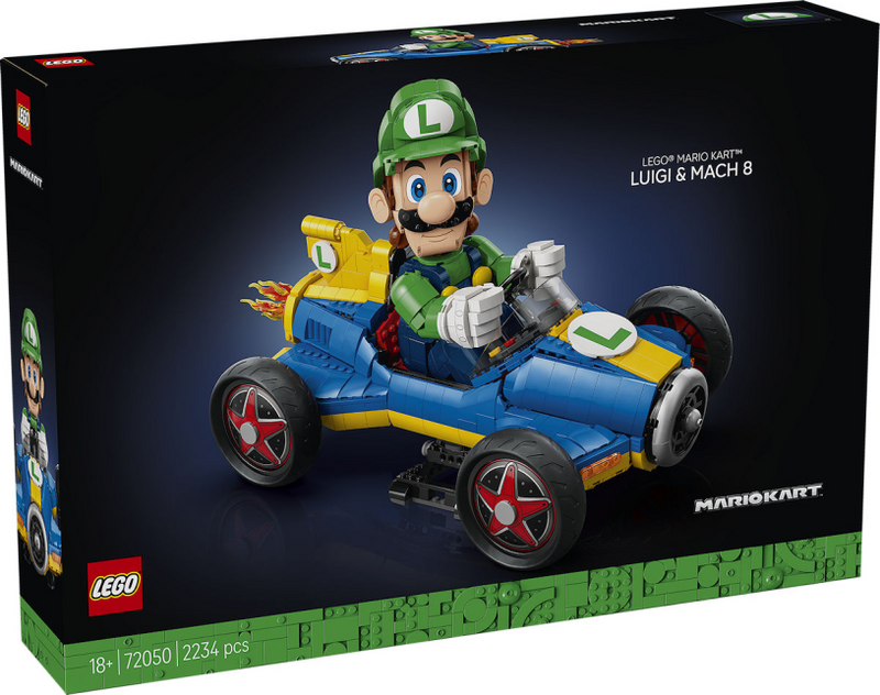 Afbeelding laden in galerijviewer, Lego super mario mario kart: luigi en mach 8
