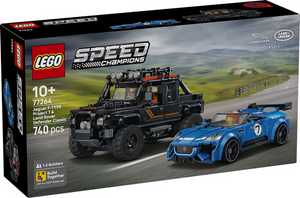 Lego speed champions jaguar project 7 en land rover defender auto bouwpakket voor kinderen 77264