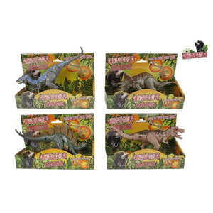 Dinoworld dinosaurus met beweegbare delen 4ass 17-19cm