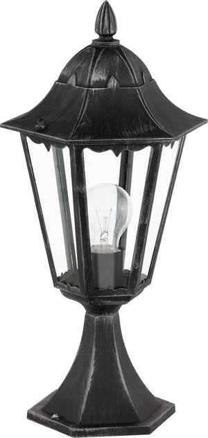 Eglo navedo sokkellamp buiten - e27 - 47 cm - zwart zilver