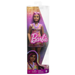 Afbeelding laden in galerijviewer, Barbie pop fashionista hartjes jurk donker haar | 3 stuks
