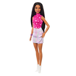 Afbeelding laden in galerijviewer, Barbie pop fashionista roze trui donker haar | 3 stuks
