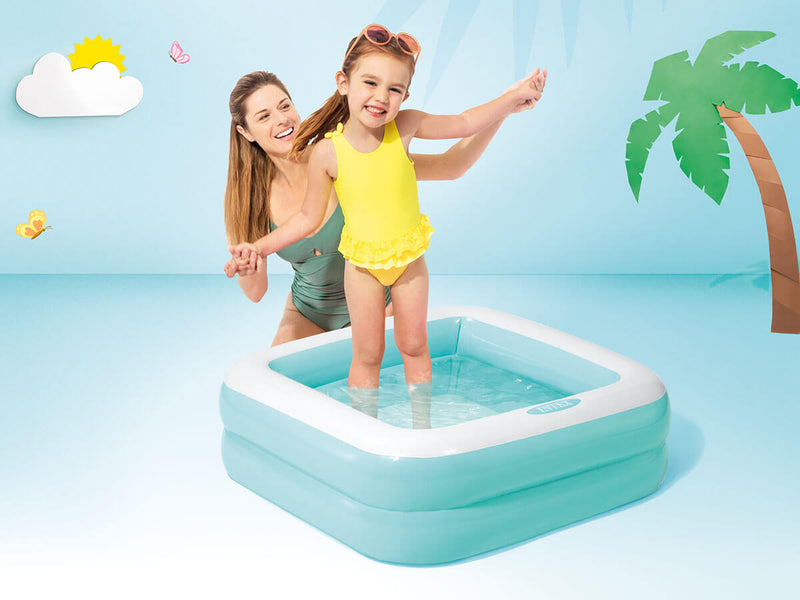 Afbeelding laden in galerijviewer, Intex vierkant babyzwembad-blauw
