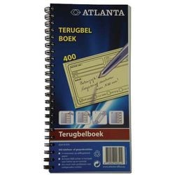 Terugbelboek djois 2541907000 blauw 7,4x12,5cm zelfkopiërend 400 notities