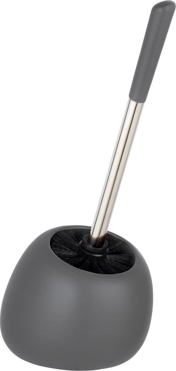 Afbeelding laden in galerijviewer, Wenko toiletborstelhouder polaris keramiek grijs mat - wc borstel met houder - toiletborstel met houder vrijstaand

