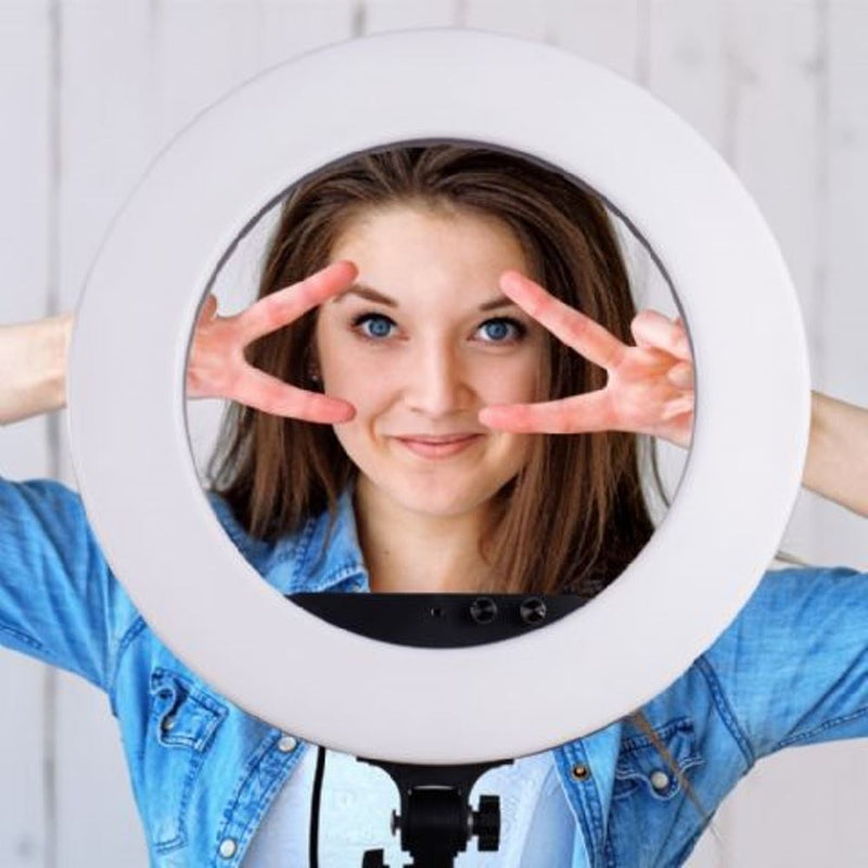 Afbeelding laden in galerijviewer, Studioking led ringlamp set led-480ask op 230v
