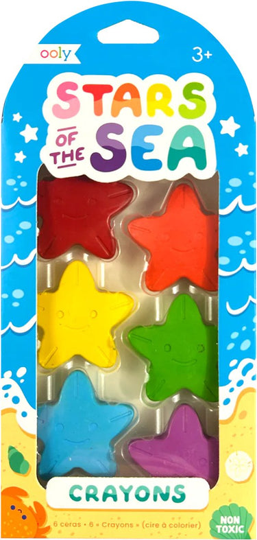 Ooly - stars of the sea crayons - stervormige krijtjes - 6 stuks