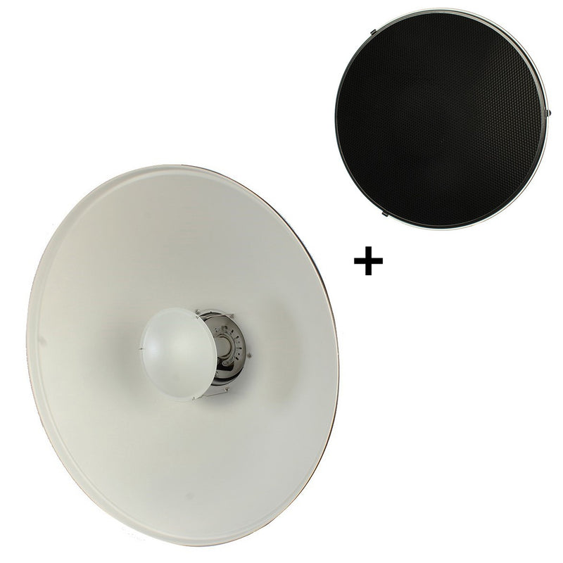 Afbeelding laden in galerijviewer, Studioking beauty dish wit sk-bd550w 55 cm met honingraat
