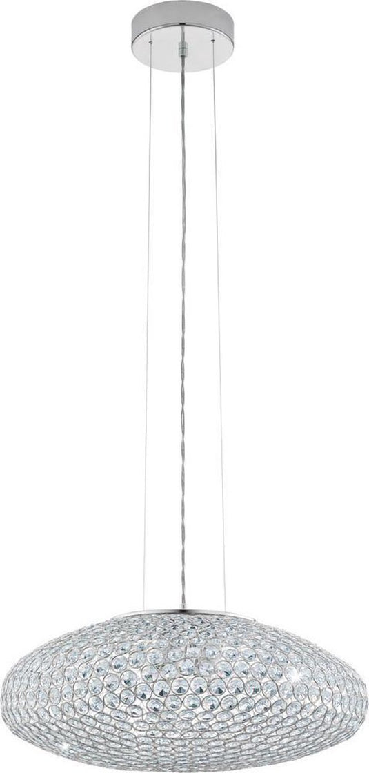 Eglo clemente - hanglamp - 3 lichts - ø540mm. - chroom - helder