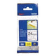 Extra klevende tape brother tzes151 24mmx8m zwart transparant