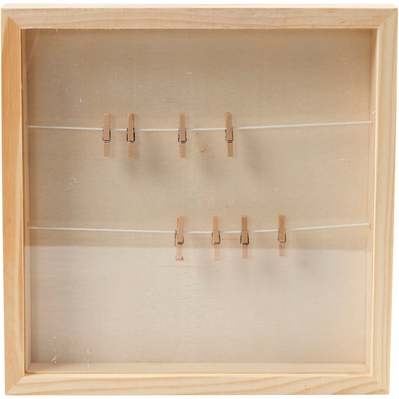 Afbeelding laden in galerijviewer, Creativ company 3d lijst, afm 23x23 cm, diepte 35 mm, 1 stuk, grenen
