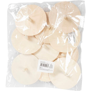 Creotime tol, d: 8 cm, h: 4 cm, 10stuks