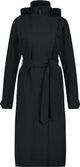 Agu trench coat long regenjas dames waterdicht - zwart - waterkolom 5.000 mm - afneembare capuchon