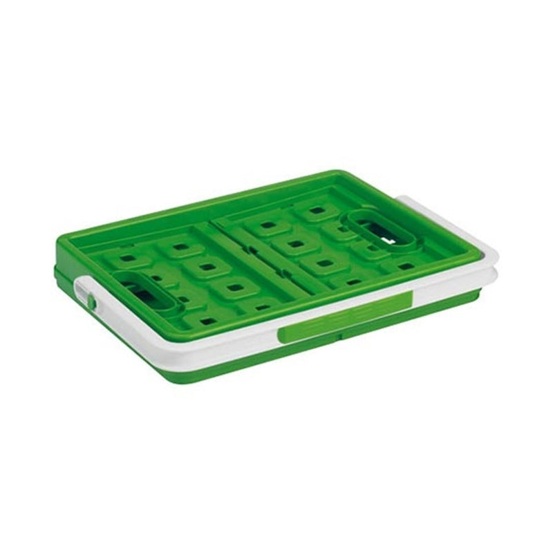 Afbeelding laden in galerijviewer, Sunware square boodschappenkrat 24 liter groen wit kunststof 44x31,5x21cm
