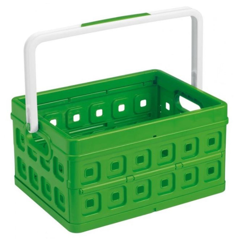 Afbeelding laden in galerijviewer, Sunware square boodschappenkrat 24 liter groen wit kunststof 44x31,5x21cm
