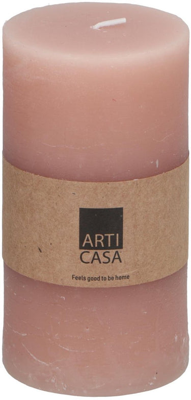 Arti casa stompkaars ø7 x 13 cm - 46 branduren - roze