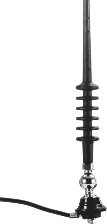 Carpoint antenne fiberglas – montage op dak of spatbord - instelbare hoek 0 - 180º - afschroefbare mast - lengte 80 cm - boorgat ø 5mm - inbouwdiepte 12mm - antenne kabel 130cm