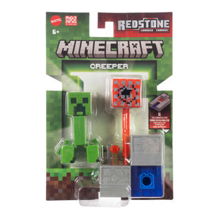 Afbeelding laden in galerijviewer, Mattel minecraft redstone charged creeper actiefiguur en accessoireset
