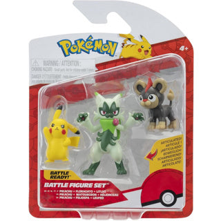 Afbeelding laden in galerijviewer, Pokémon battle figuren 3-pack litleo pikachu #5 en floragato
