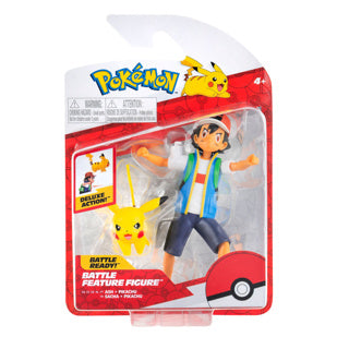 Afbeelding laden in galerijviewer, Jazwares pokémon battle feature figuur ash pikachu 11cm action figuur
