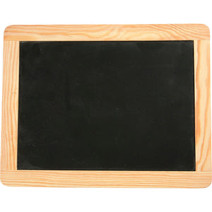Creativ company krijtbord met houten rand – zwart schoolbord – decoratief krijtbordje – 19x24 cm