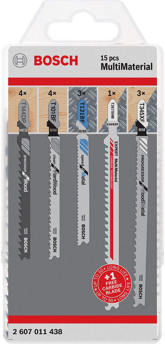 Bosch decoupeerzaagbladen multimaterial pack 14+1