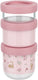 Mepal mio snackbox stack 3-delig little dutch - 550 ml - stapel zo veel als je nodig hebt - magnetron- en vaatwasmachinebestendig - fairy garden