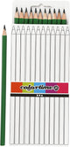 Colortime driehoekige kleurpotloden - groen, 12st.