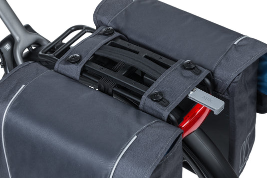 Basil Sport Design Dubbele Fietstas - Antraciet - Elektrische fiets - Unisex - Reflecterend