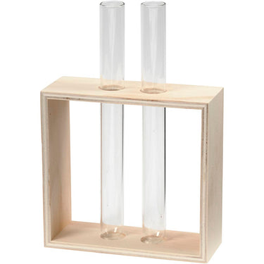 Creativ company houten rek met reageerbuizen, 3dlg.