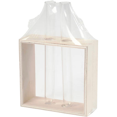 Creativ company houten rek met reageerbuizen, 3dlg.