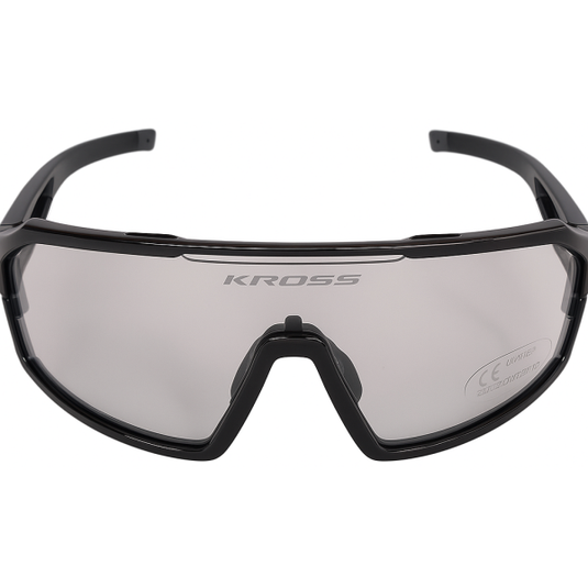 Kross fietsbril fly uv400 meekleurende lenzen - zwart frame