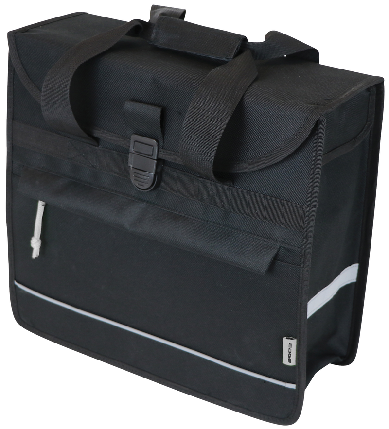 Afbeelding laden in galerijviewer, Edge Fietstas Basic Shopper 20 liter 37 x 34 x 13 cm zwart
