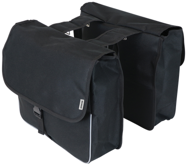 Edge Dubbele fietstas Basic Shopper 26 liter 33 x 36 x 12cm (2x) zwart