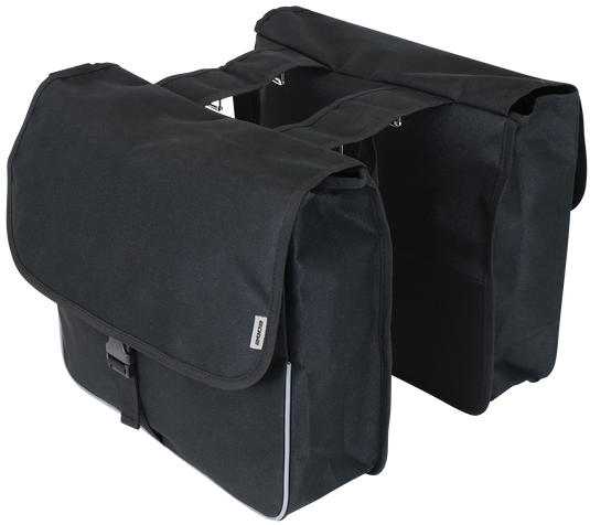 Edge Dubbele fietstas Basic Shopper 26 liter 33 x 36 x 12cm (2x) zwart
