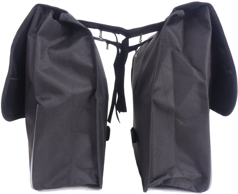 Afbeelding laden in galerijviewer, Edge Dubbele fietstas Basic Shopper 26 liter 33 x 36 x 12cm (2x) zwart
