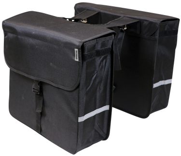 Edge Dubbele fietstas Luxe Shopper 40 liter 38 x 40 x 14cm (2x) zwart