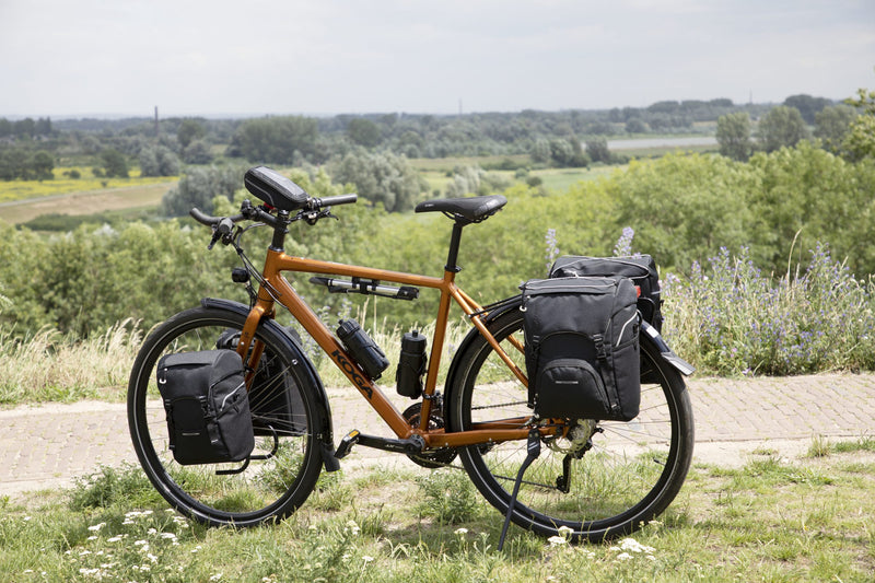 Afbeelding laden in galerijviewer, Sports Dubbele Fietstas - Racktime - Zwart - Waterafstotend - 32L
