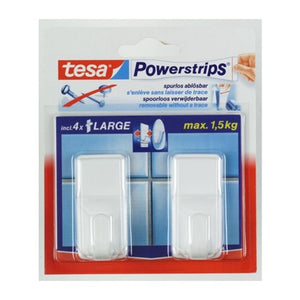 Tesa plakhaakjes met powerstrips wit groot