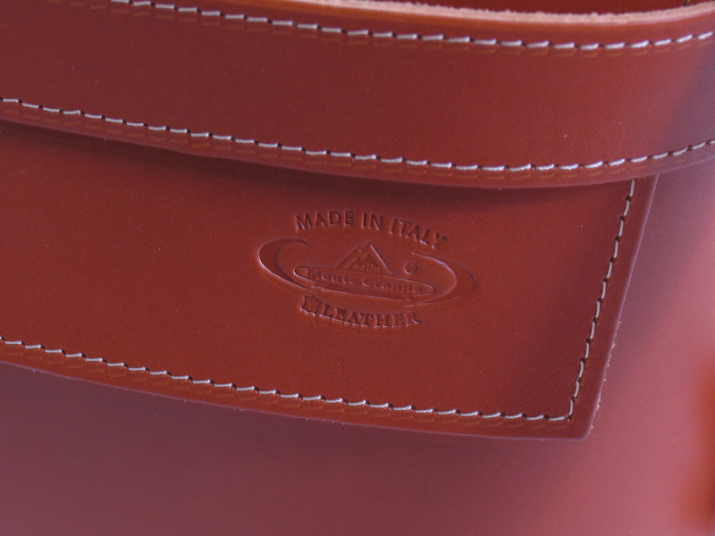 Afbeelding laden in galerijviewer, Monte Grappa Fietstas leer 7,5 liter 30 x 10 x 25 cm brandy
