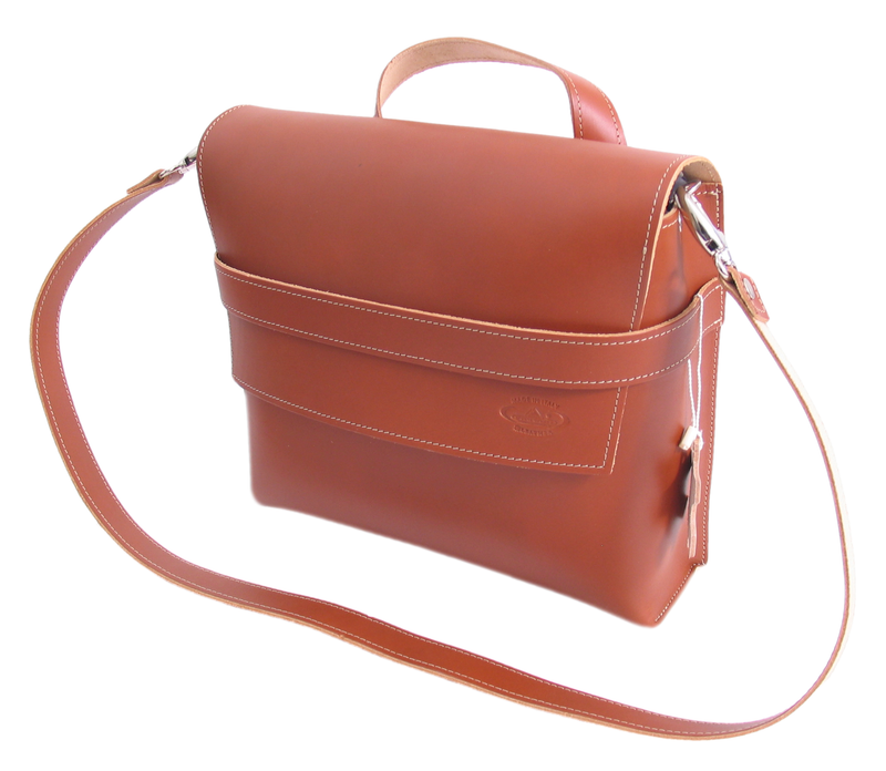 Afbeelding laden in galerijviewer, Monte Grappa Fietstas leer 7,5 liter 30 x 10 x 25 cm brandy
