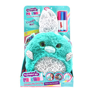 Scribble me furry plush 3 assorti pk 6