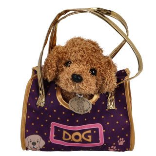 Afbeelding laden in galerijviewer, Pluchiez pluche hond knuffel met draagtas - schattig speelgoed.

