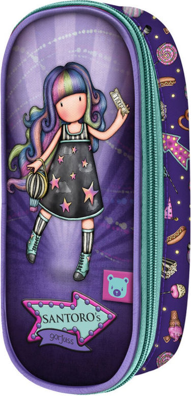 Gorjuss schoolpennenzak up and away paars (10 x 23 x 6 cm)