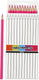 Colortime driehoekige kleurpotloden - roze, 12st.