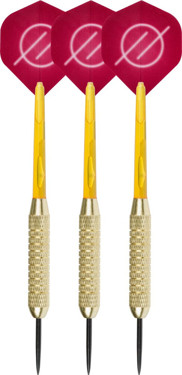 Faver dartpijlenset compleet - reserve shafts - brass coated - rood – 20 gram