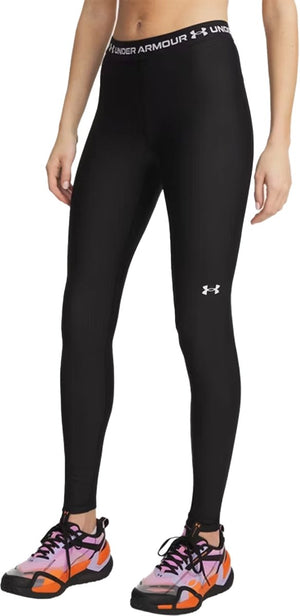 Under armour heatgear legging-blk dames sportlegging - ultimate zwart - wit m