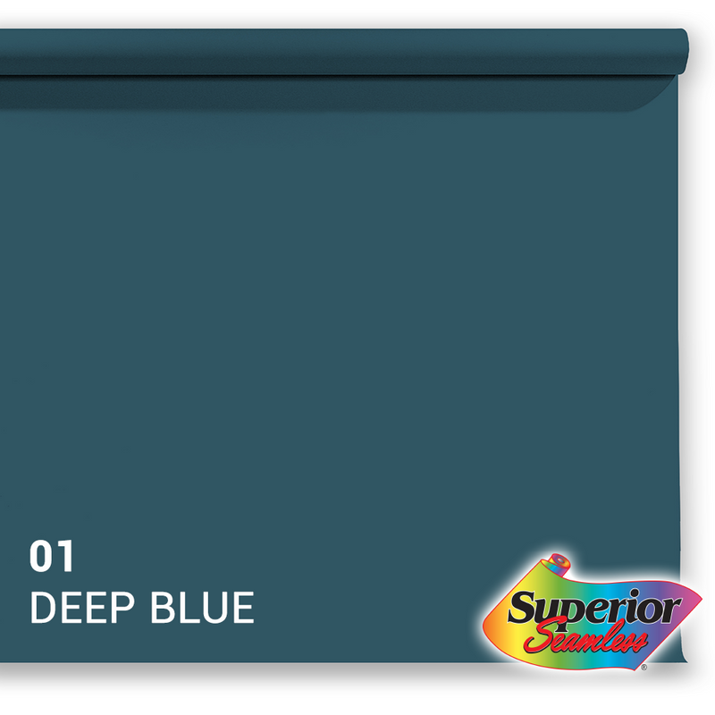 Afbeelding laden in galerijviewer, Superior achtergrondpapier 01 deep blue 1,35 x 11m
